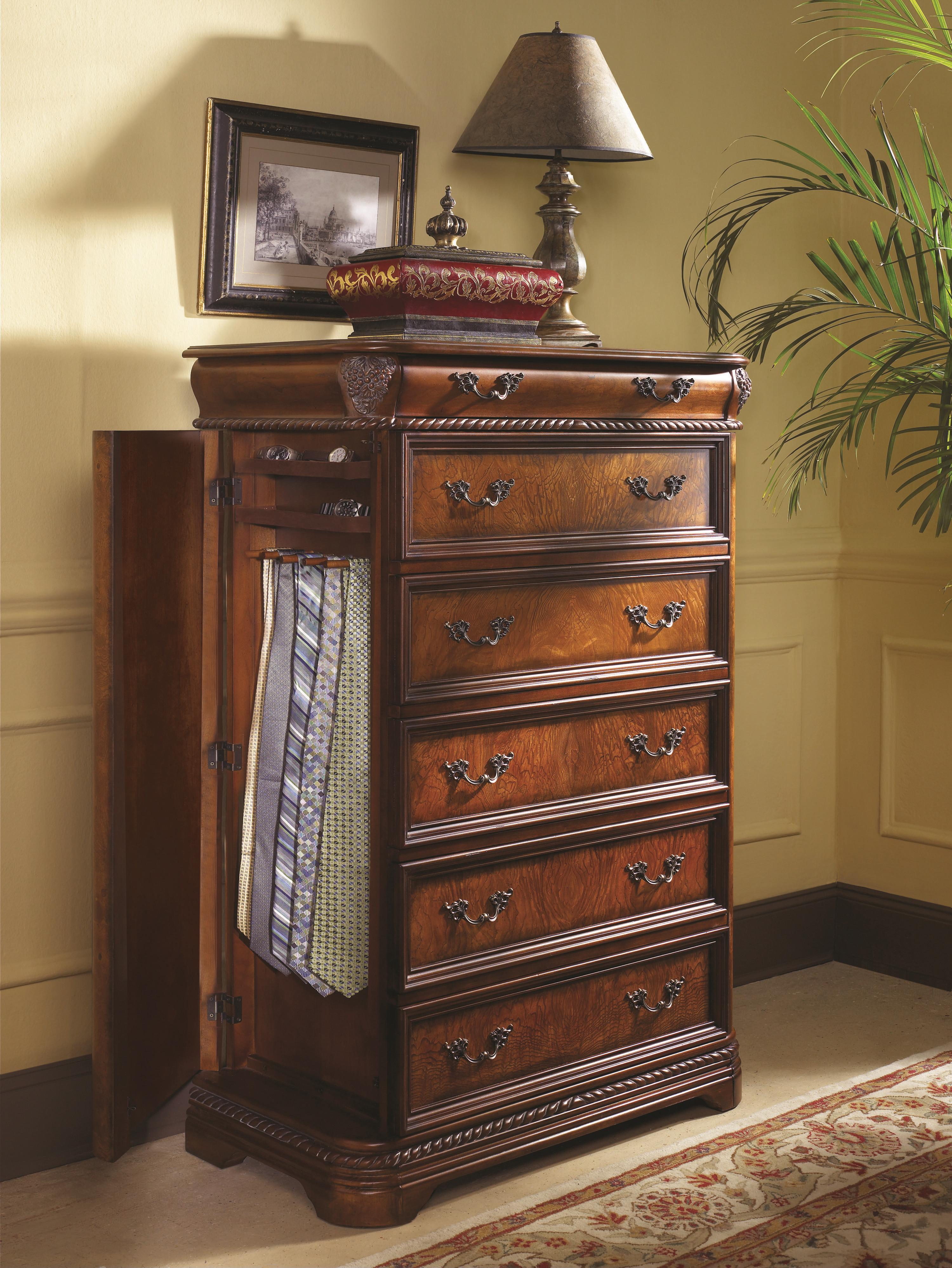 Aspenhome Napa Gentleman's Chest of 6 Drawers with Hidden Storage Area